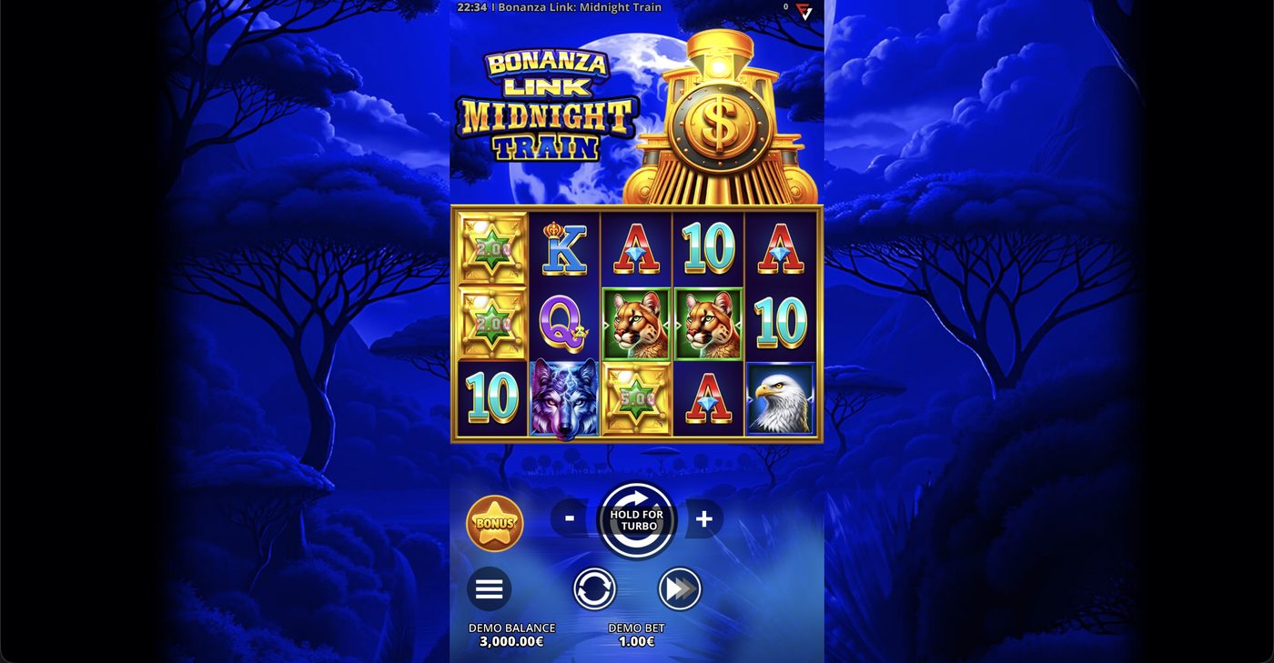 Bonanza Link: Midnight Train: image of main menu