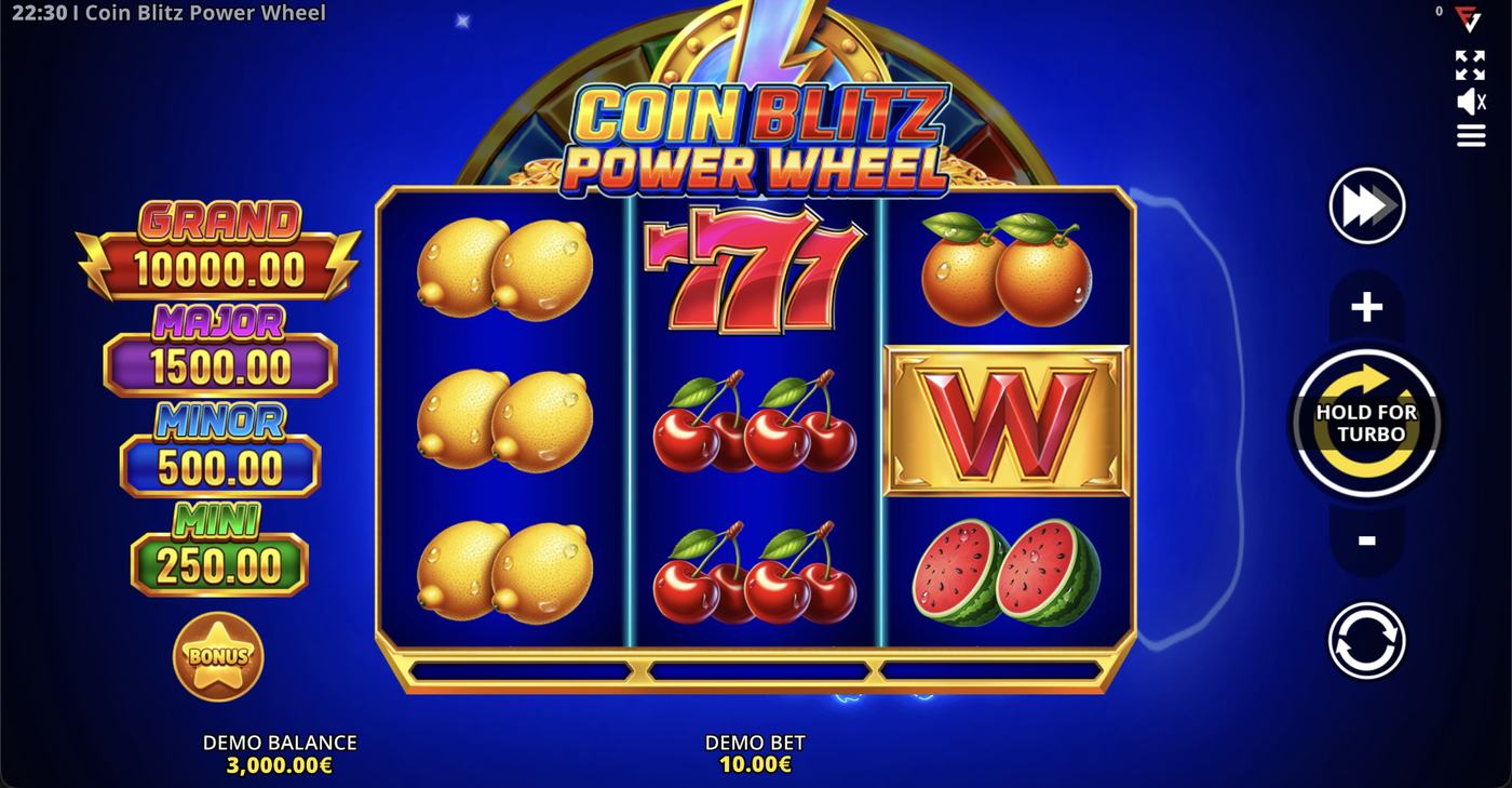 Coin Blitz: Power Wheel: image of main menu