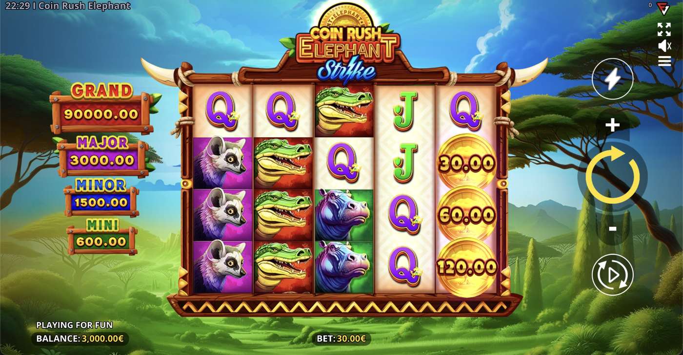 Coin Rush: Elephant Strike: image of main menu