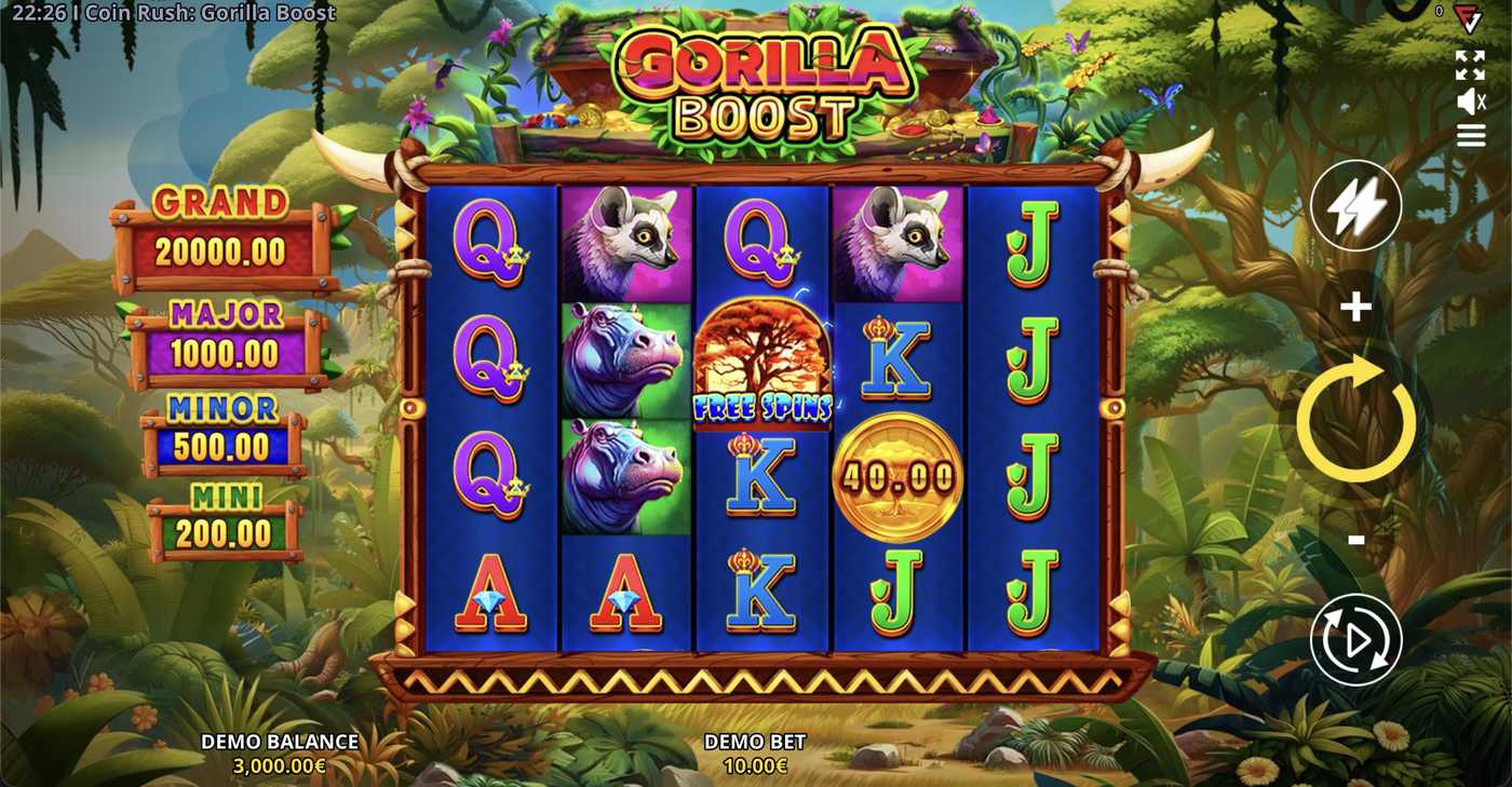Coin Rush: Gorilla Boost: image of main menu