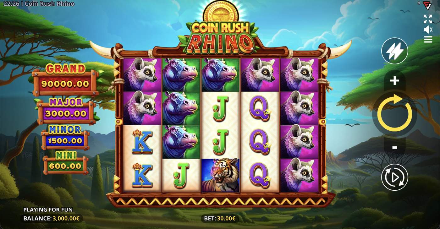 Coin Rush: Rhino: image of main menu