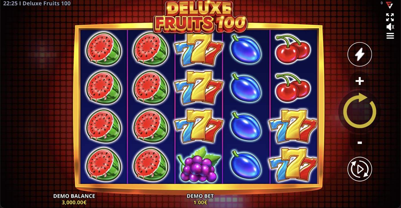 Deluxe Fruits 100: image of main menu