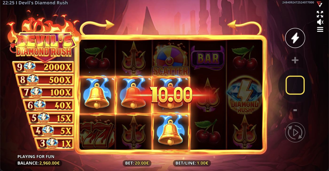 Devil's Diamond Rush: image of winning
