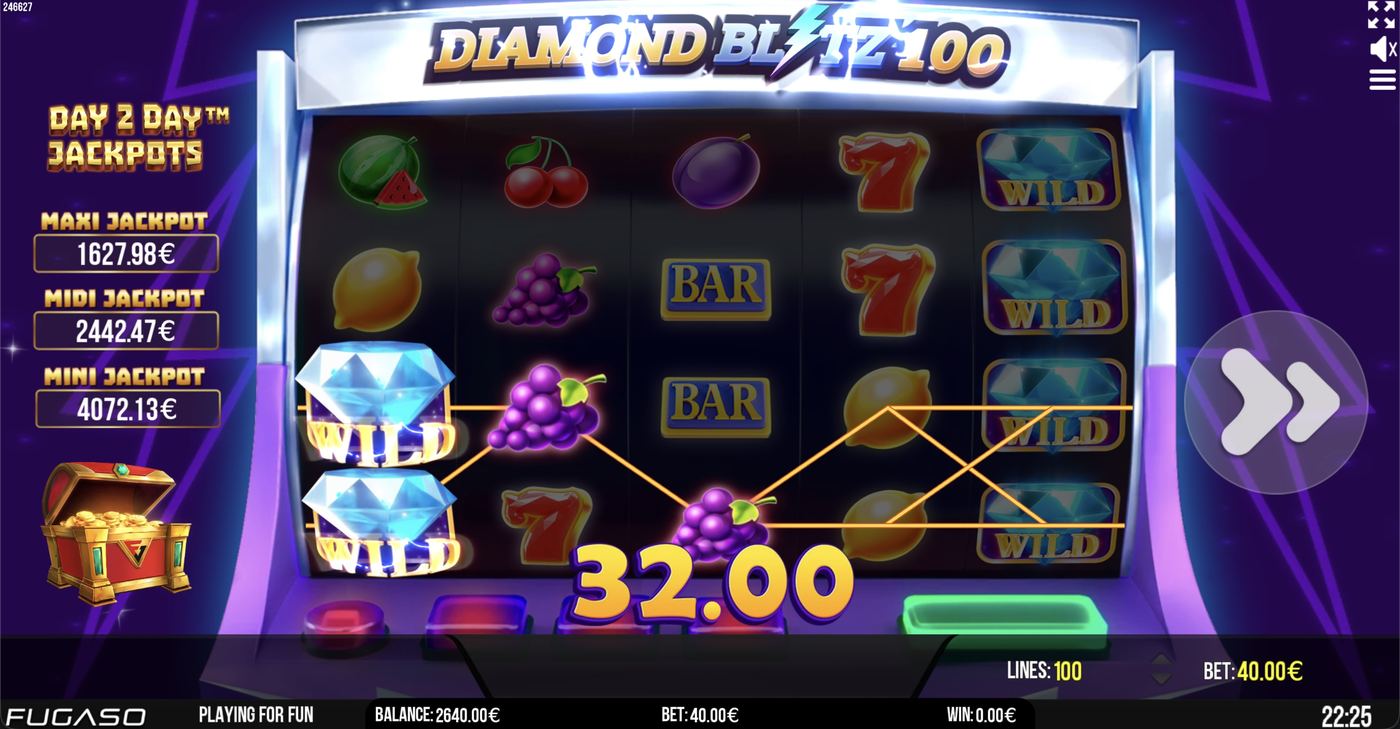 Diamond Blitz 100: image of winning