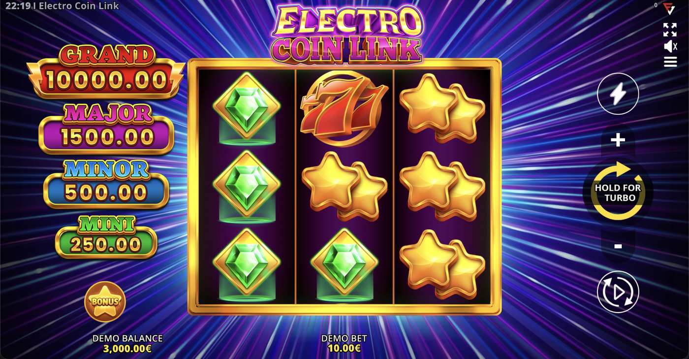 Electro Coin Link: image of main menu
