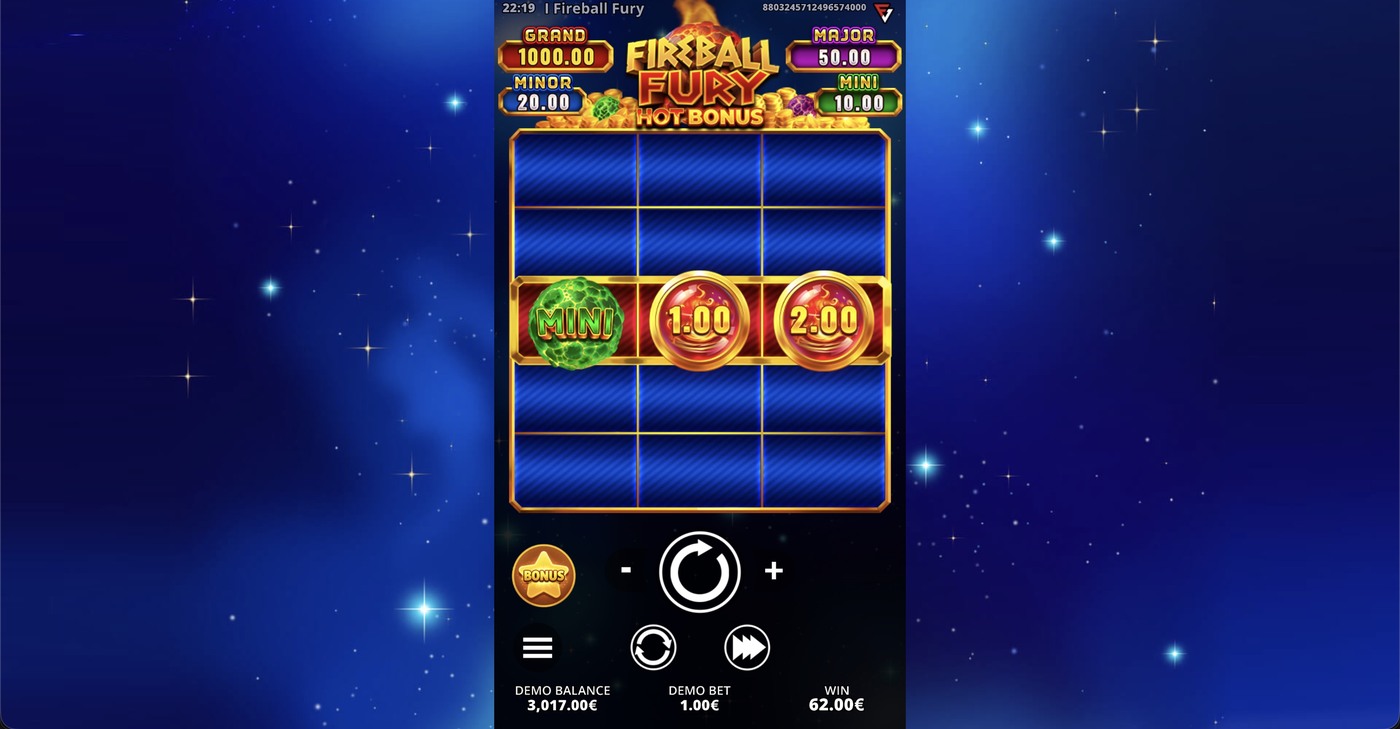 Fireball Fury: Hot Bonus: image of winning