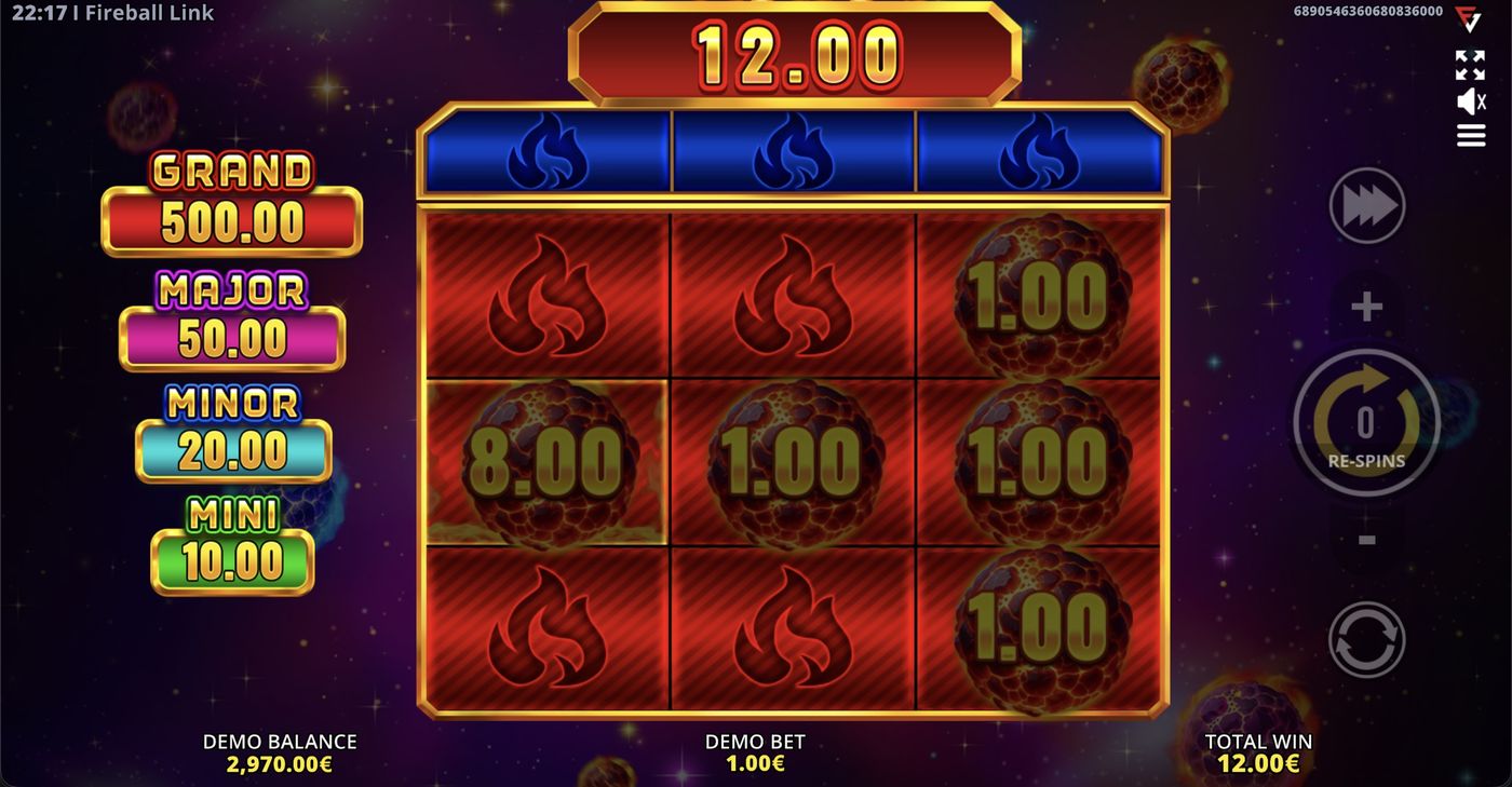 Fireball Link: CASH UP: image of winning