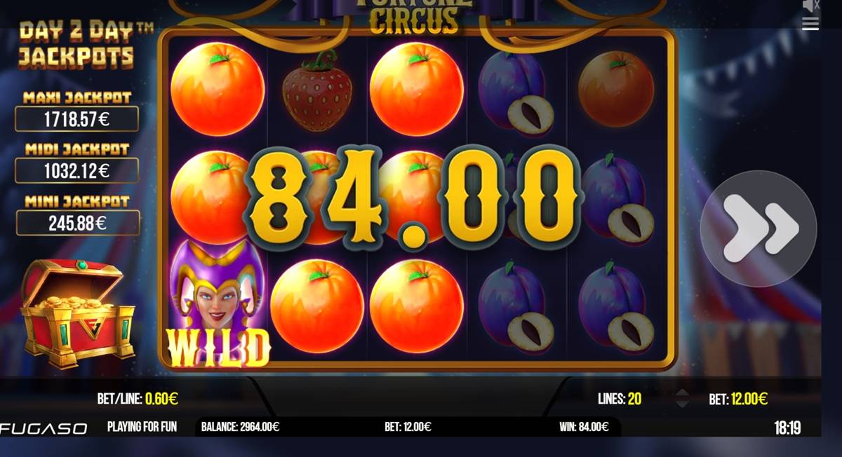 Fortune Circus: image of winning