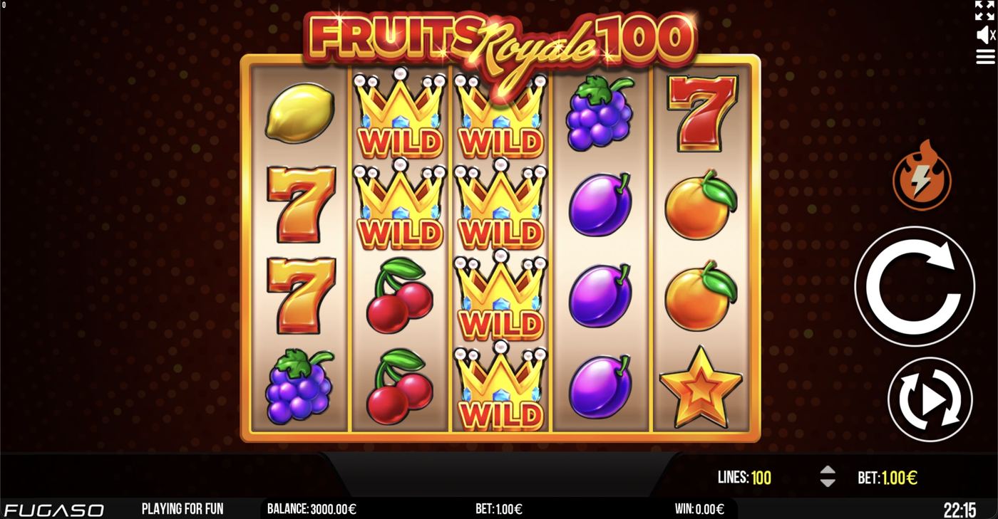 Fruits Royale 100: image of main menu
