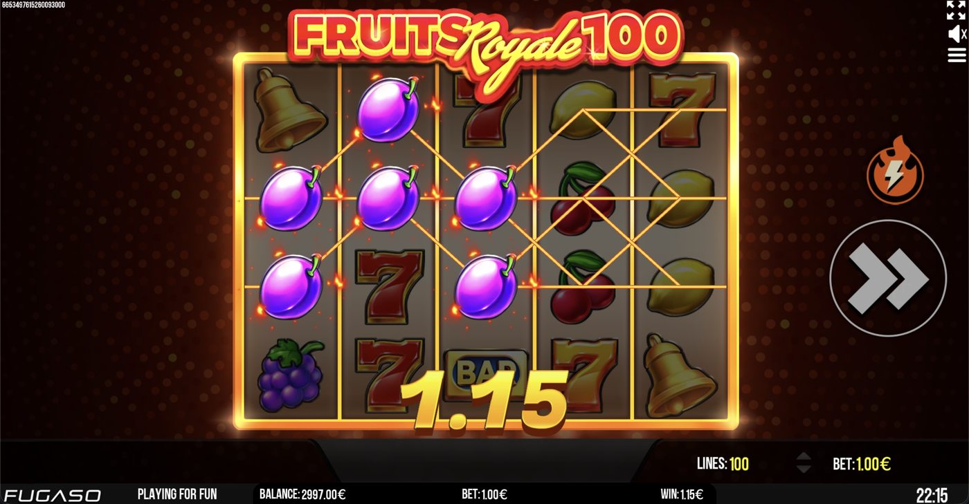 Fruits Royale 100: image of winning