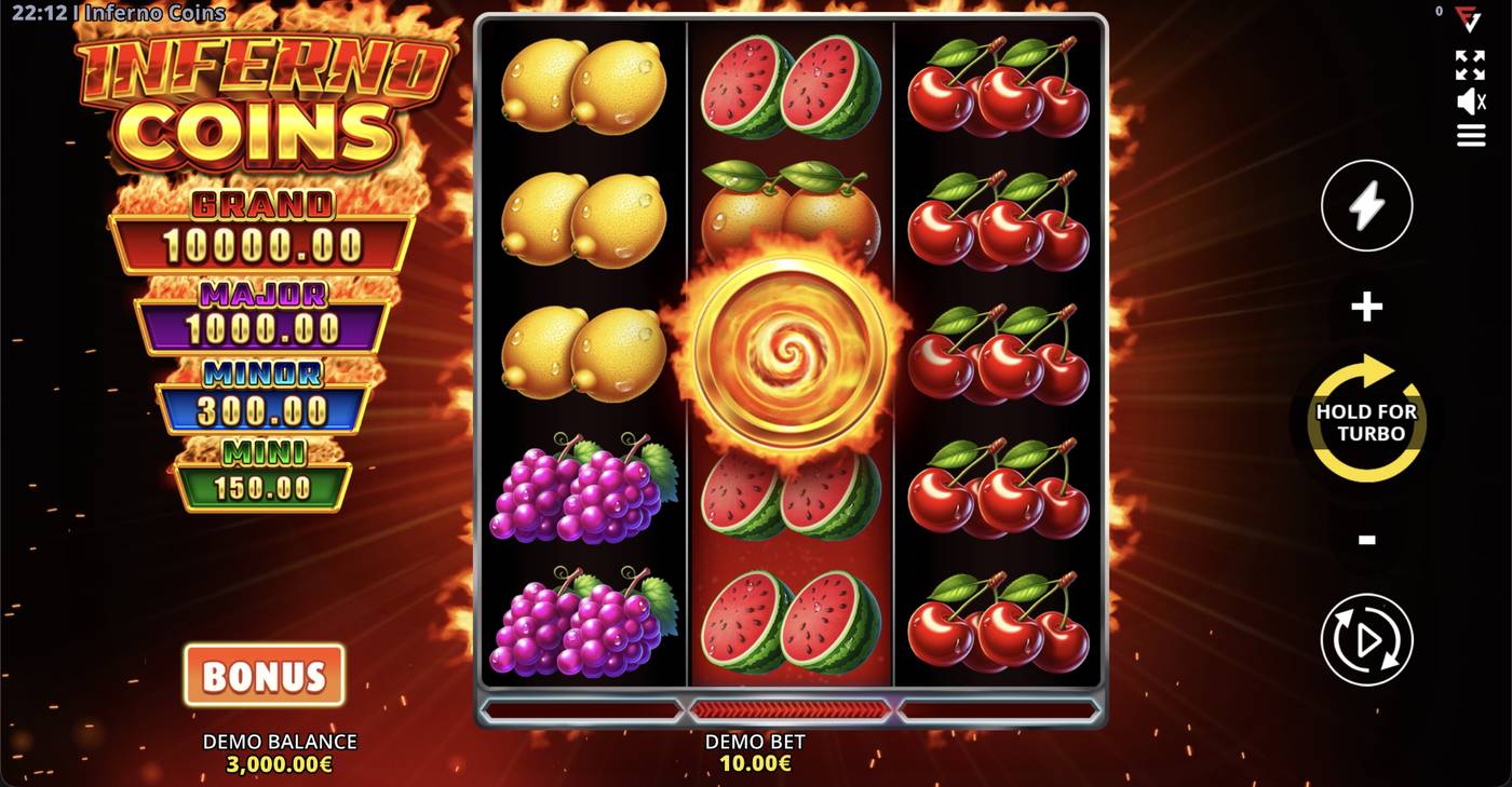 Inferno Coins: ULTIMATE: image of main menu