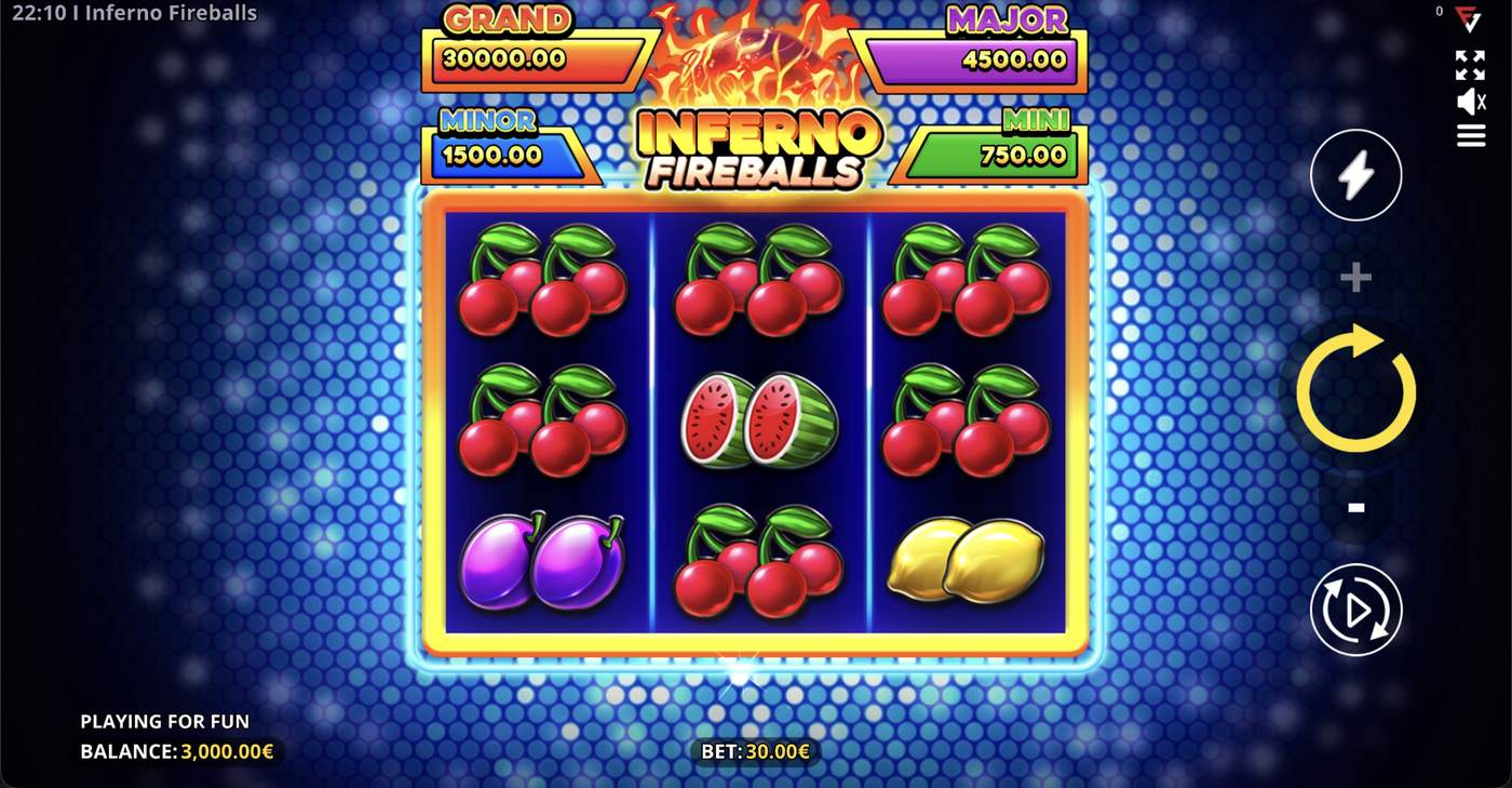 Inferno Fireballs: image of main menu