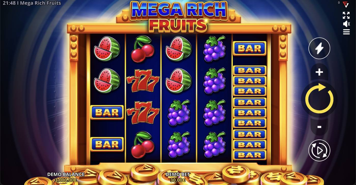 Mega Rich Fruits: image of main menu