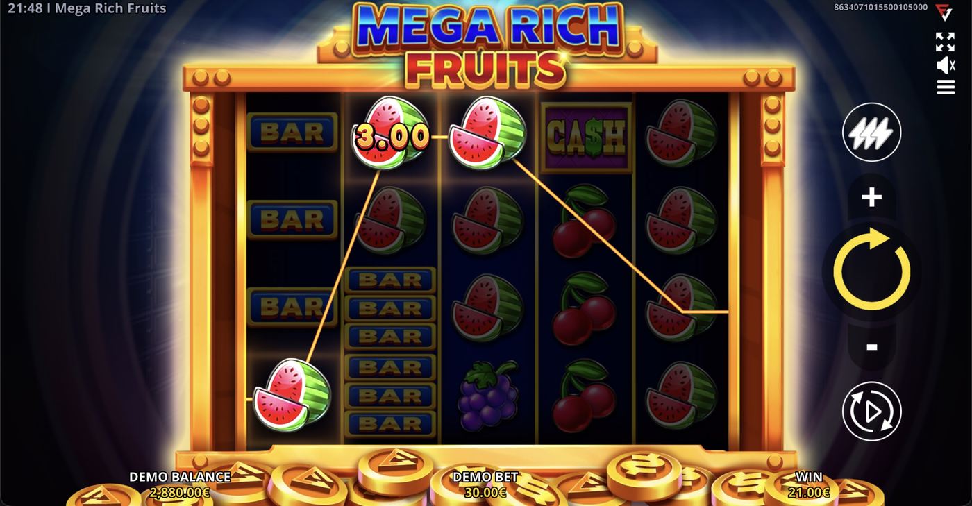 Mega Rich Fruits: image of winning