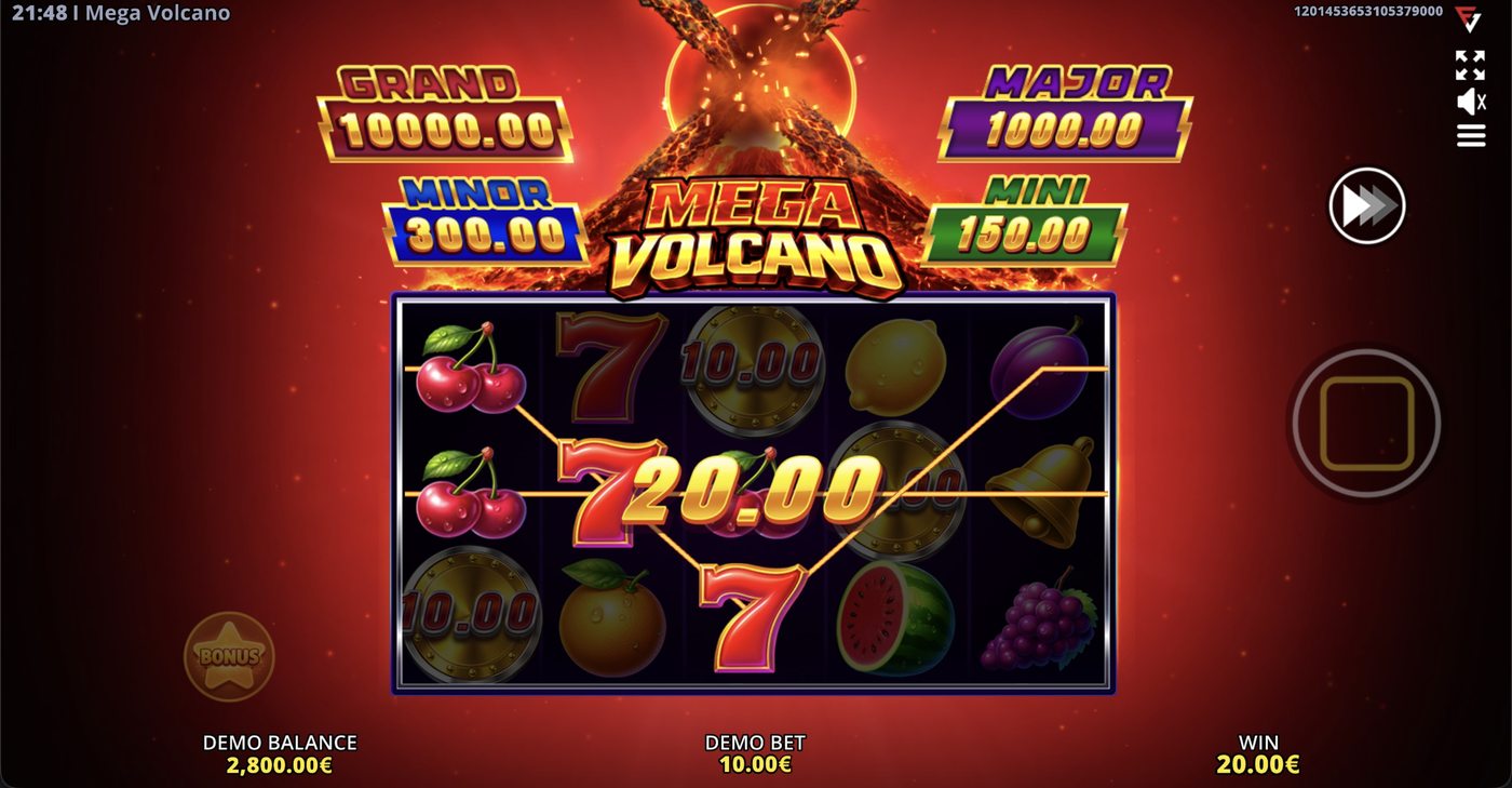 Mega Volcano: image of winning