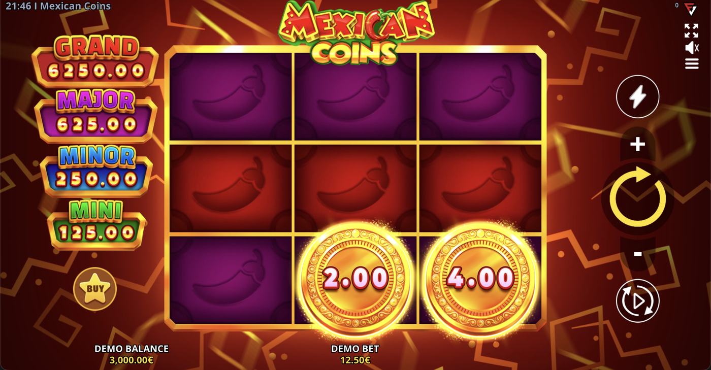 Mexican Coins: image of main menu