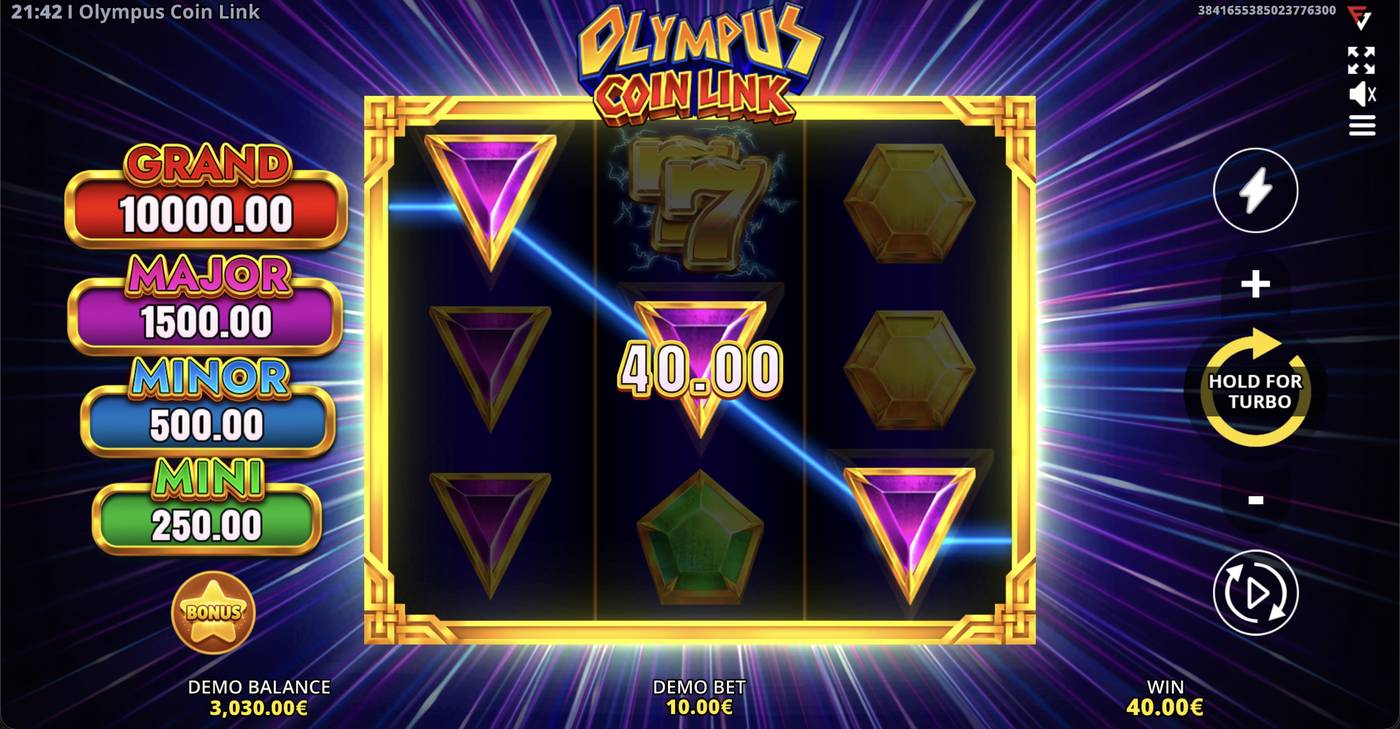 Olympus Coin Link: image of winning