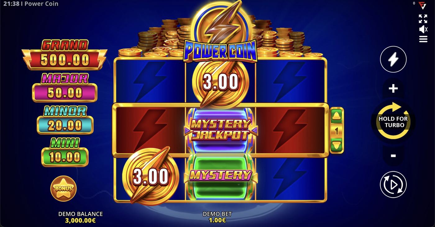Power Coin: CASH UP: image of main menu