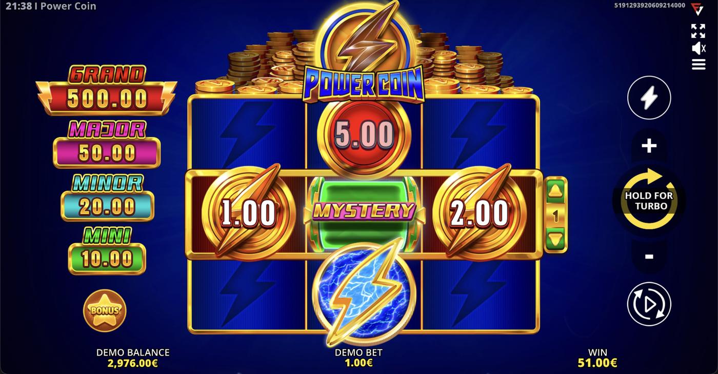 Power Coin: CASH UP: image of winning
