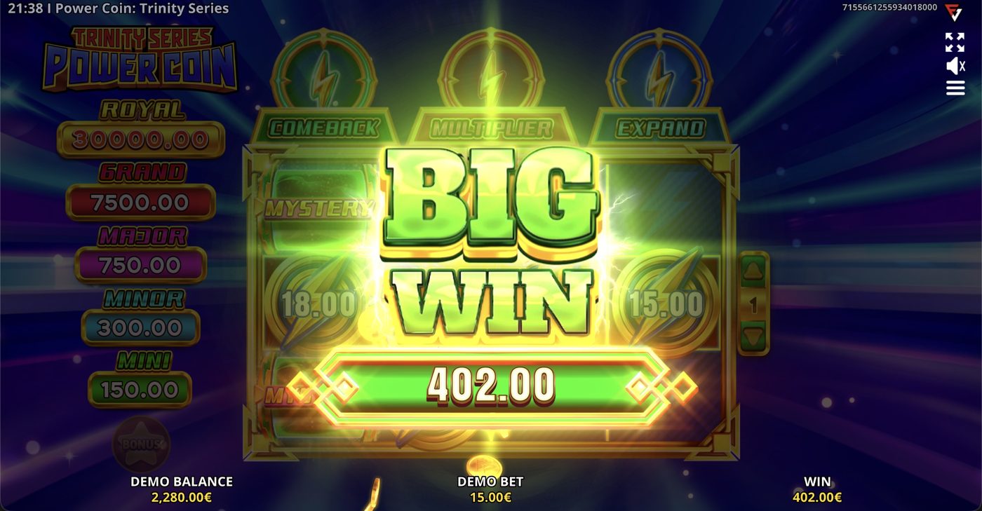 Power Coin: Trinity Series: image of winning