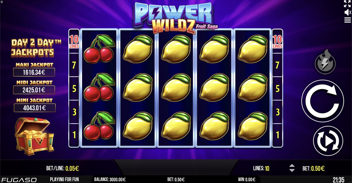 Power Wildz : Fruit Saga: image of main menu