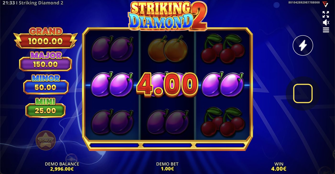 Striking Diamond 2: image of winning