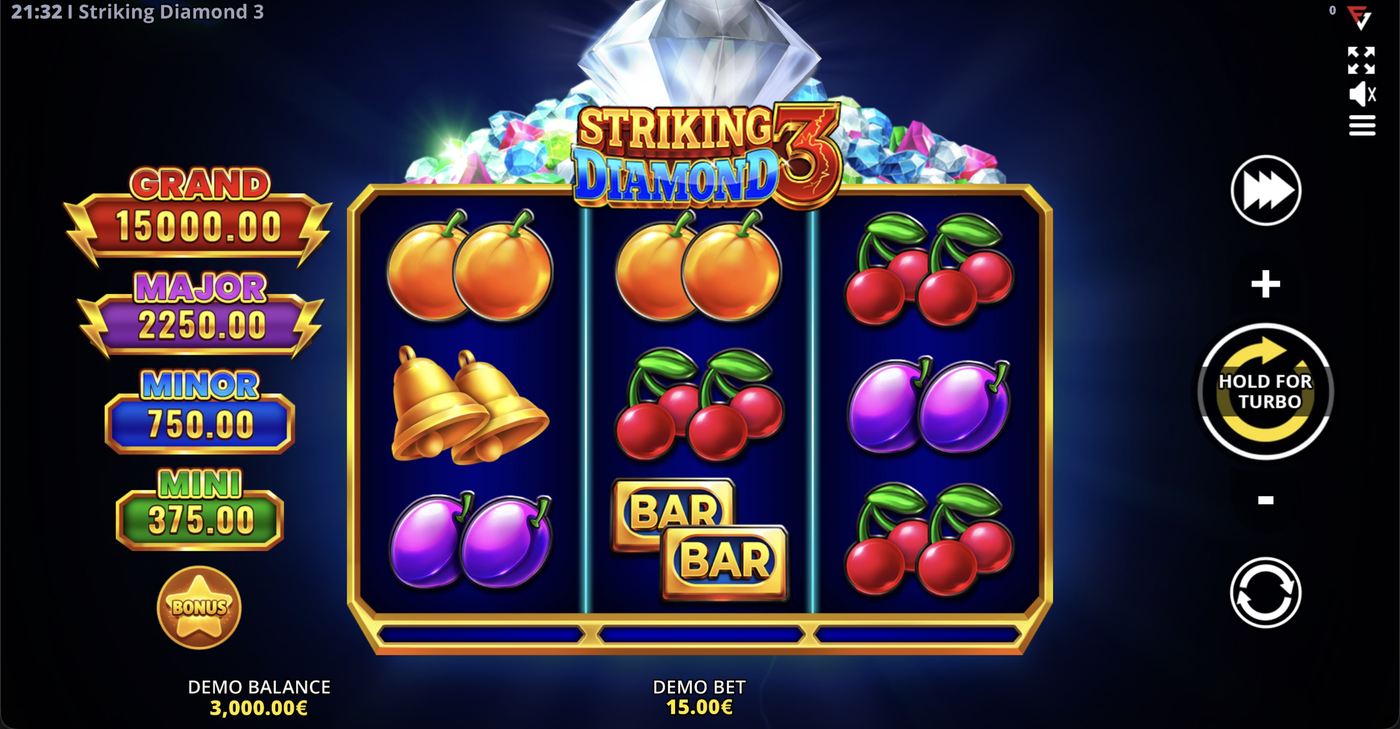 Striking Diamond 3: image of main menu