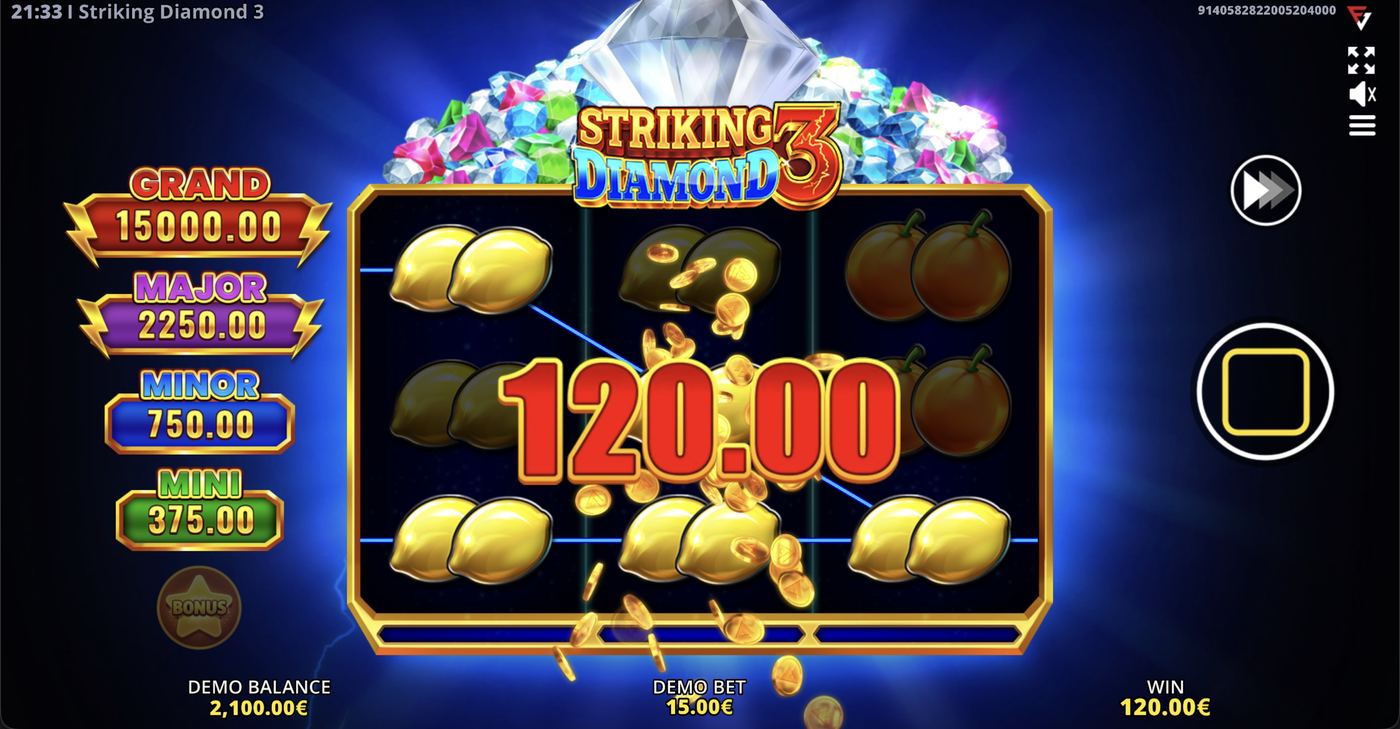 Striking Diamond 3: image of winning
