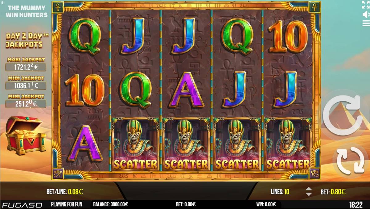 The Mummy Win Hunters: image of main menu
