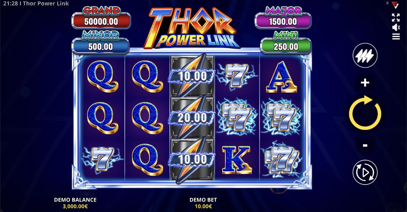 Thor Power Link: image of main menu