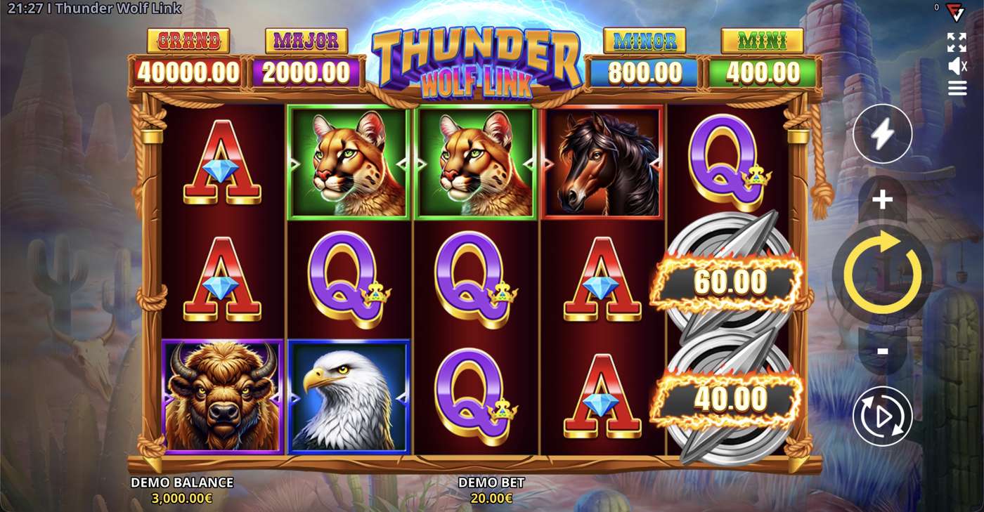 Thunder Wolf Link: image of main menu