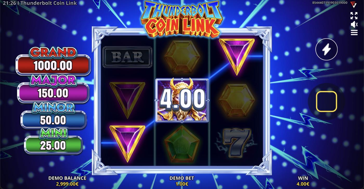 Thunderbolt Coin Link: image of winning
