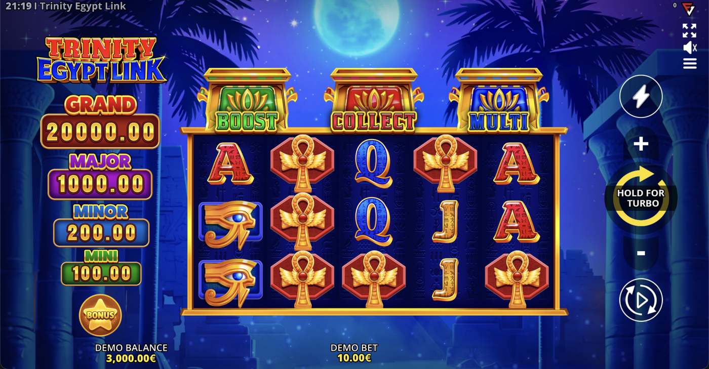 Trinity Egypt Link: image of main menu