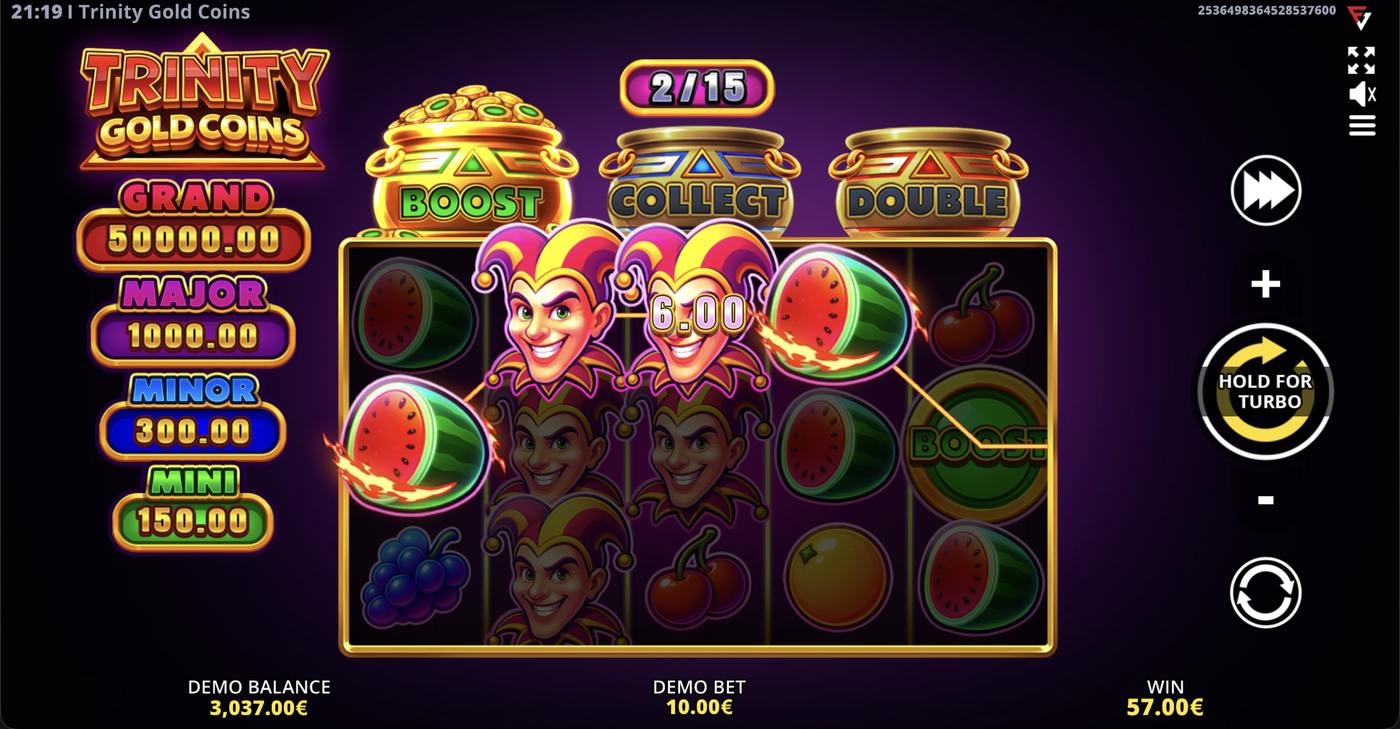 Trinity Gold Coins: image of winning