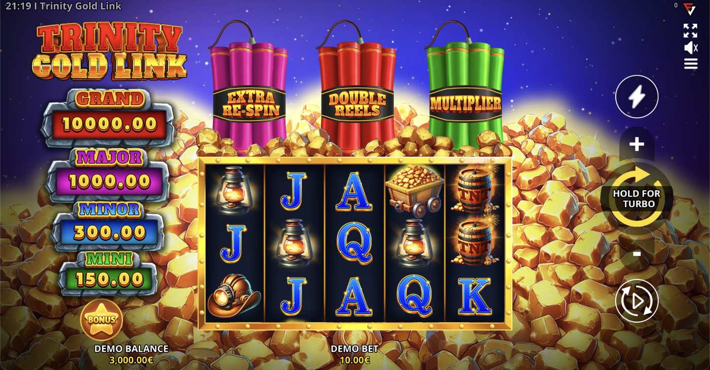 Trinity Gold Link: image of main menu