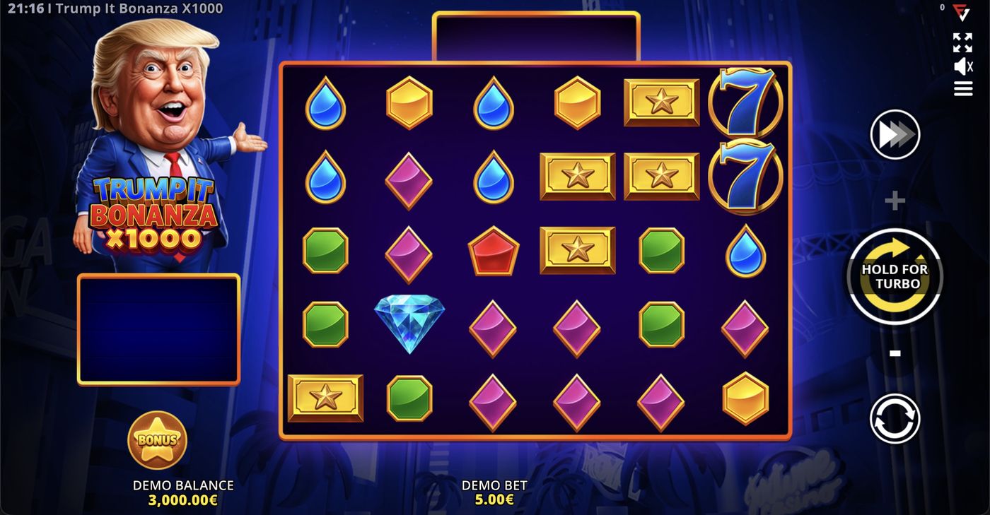 Trump It Bonanza X1000: image of main menu