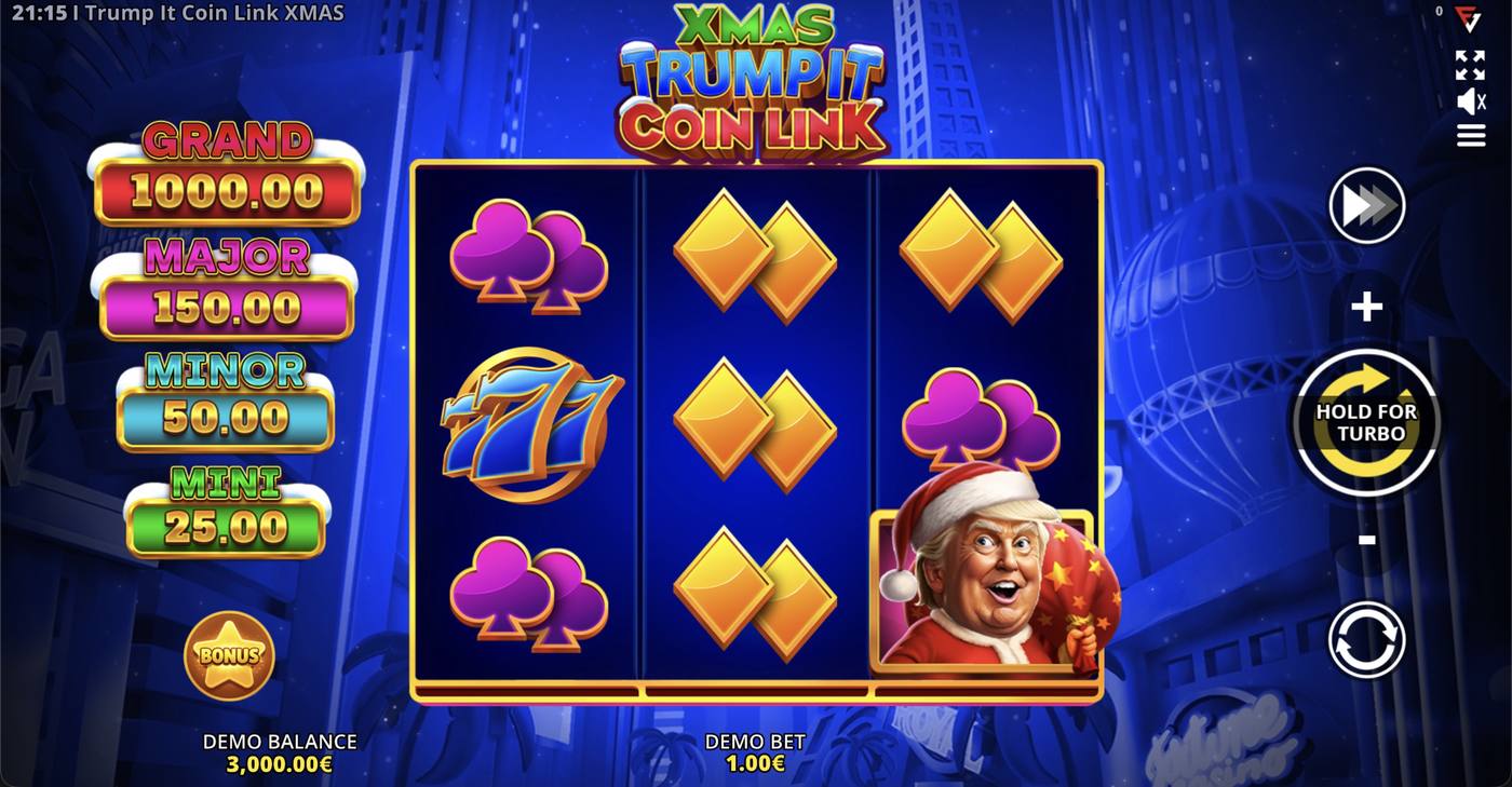 Trump It Coin Link XMAS: image of main menu
