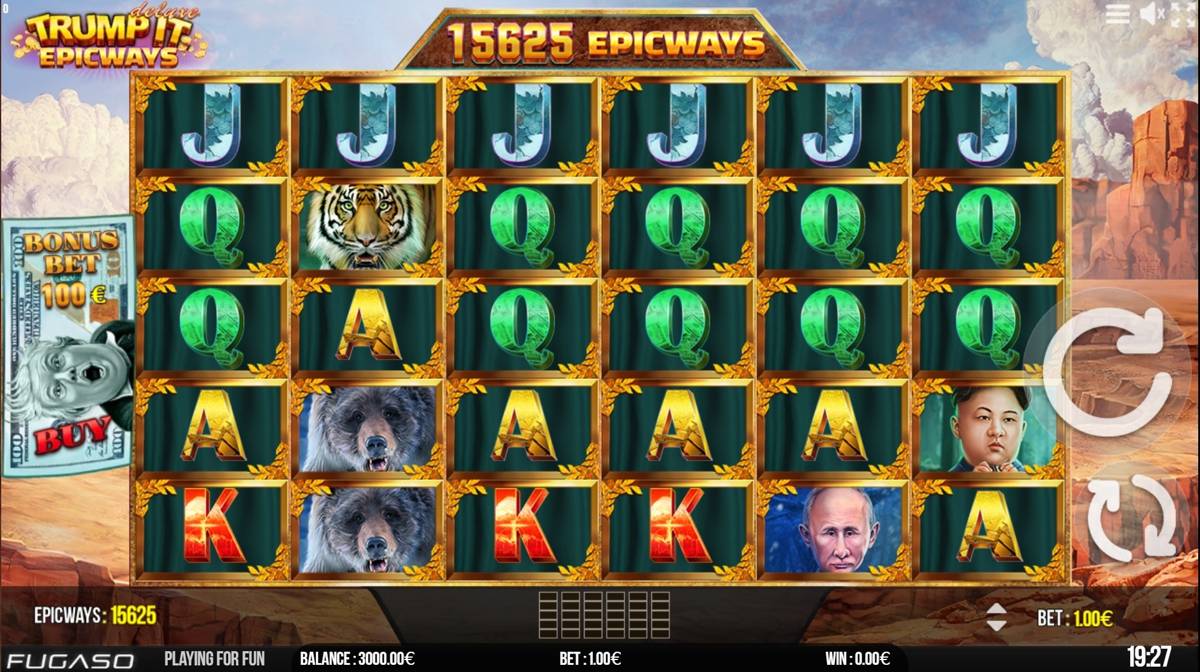 Trump It Deluxe Epicways: image of main menu