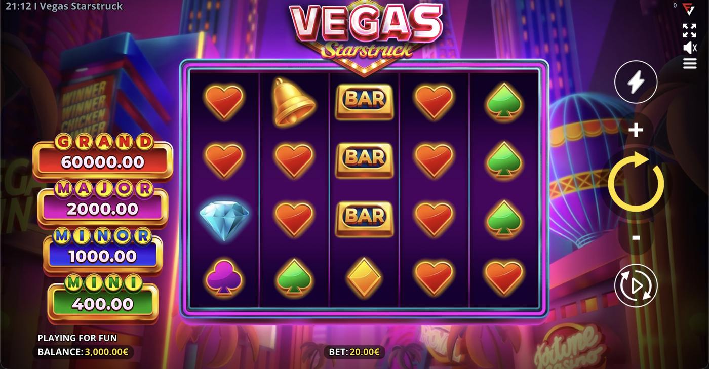 Vegas Starstruck: image of main menu