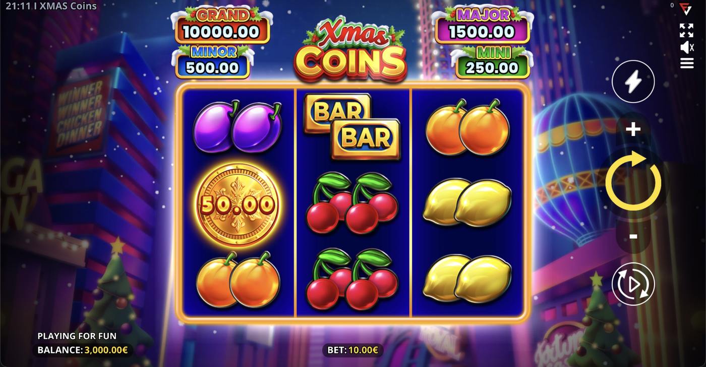 XMAS Coins: image of main menu
