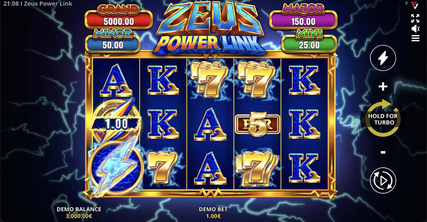 Zeus Power Link: image of main menu