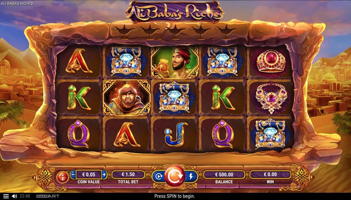 Alibaba's Riches: image of main menu