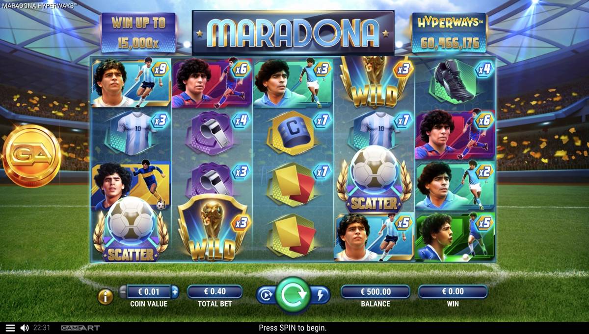 Maradona Hyperways: image of main menu