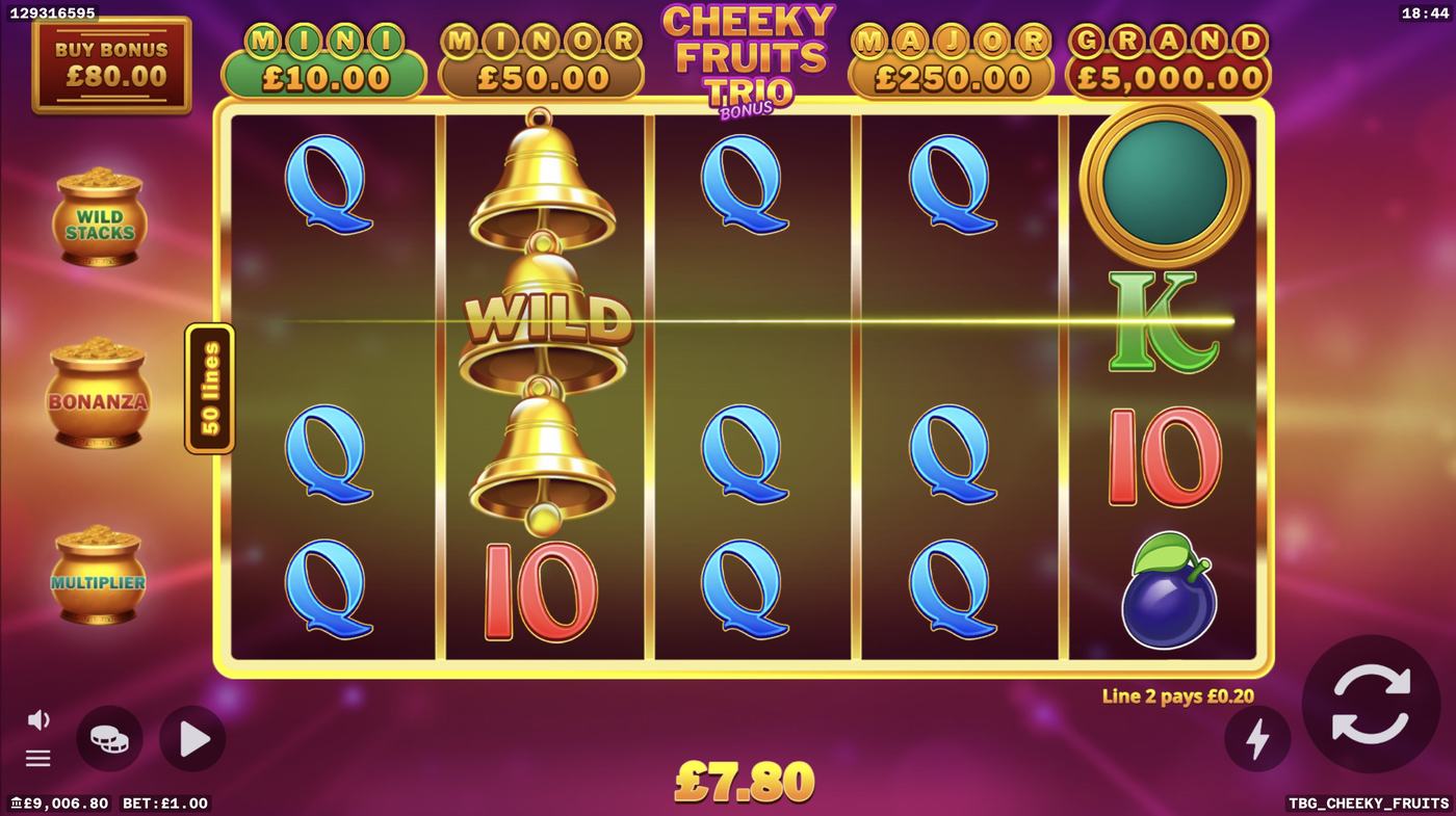 Cheeky Fruits Trio Bonus: image of winning