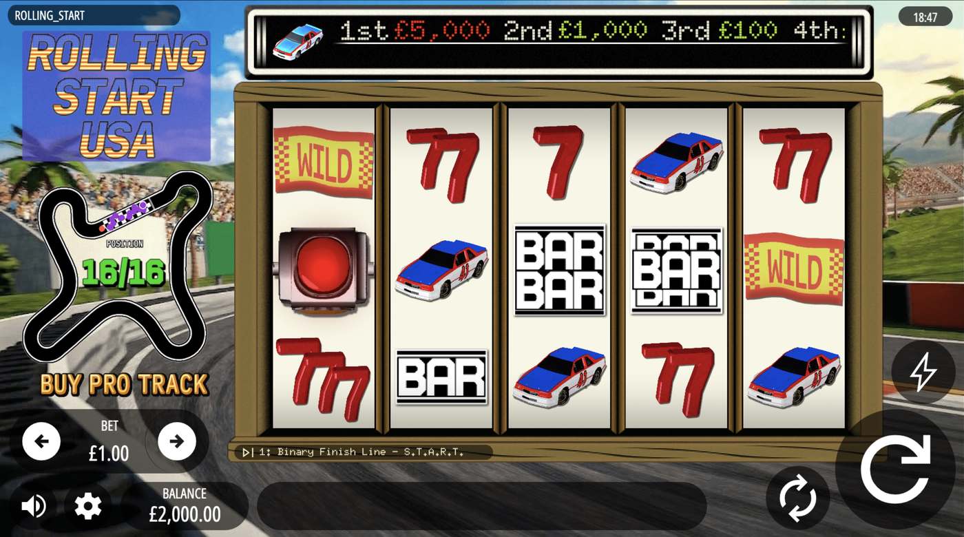 Rolling Start USA: image of main menu