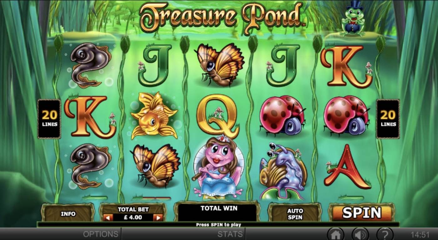 Treasure Pond: image of main menu