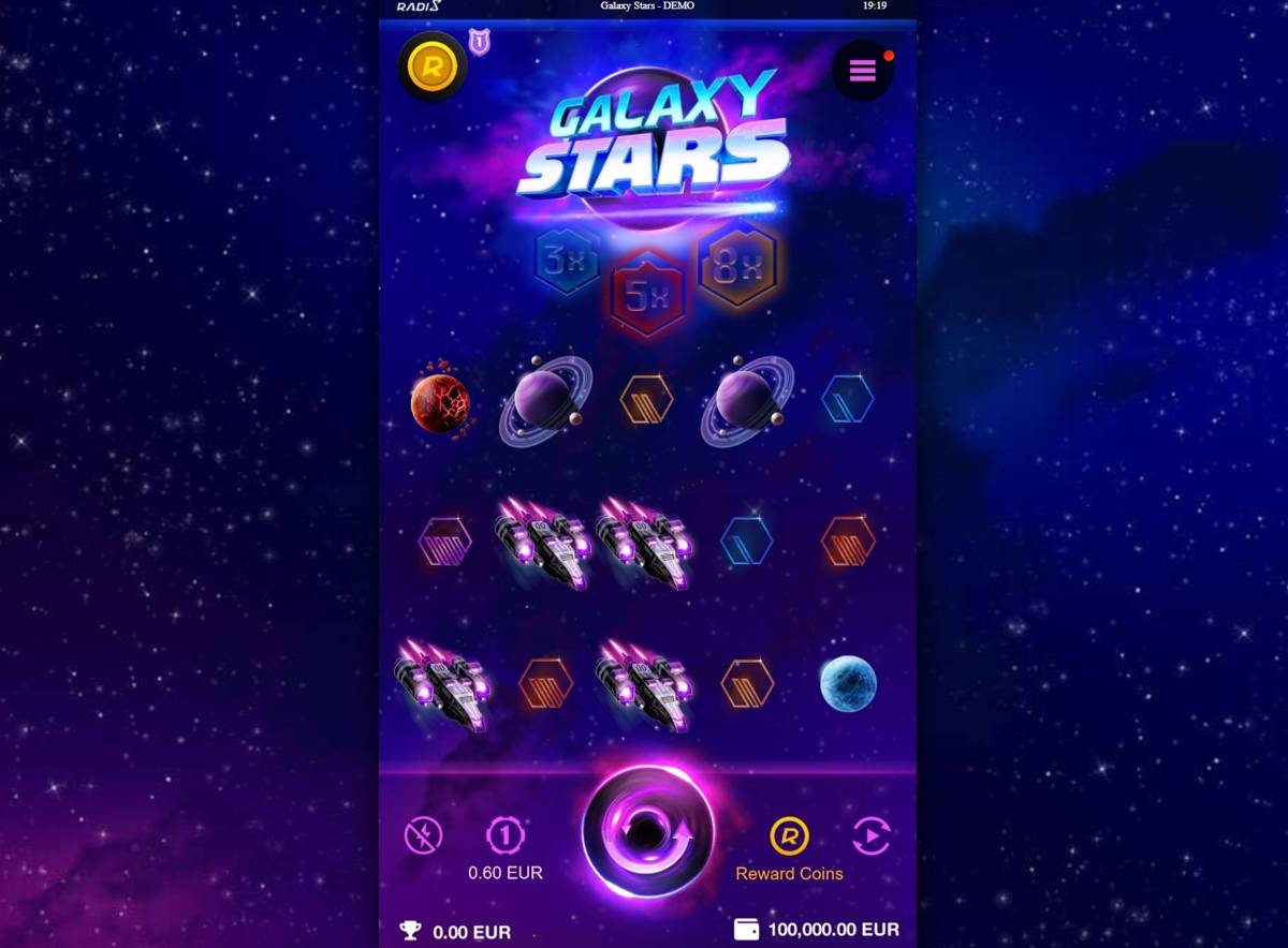 Galaxy Stars: image of main menu