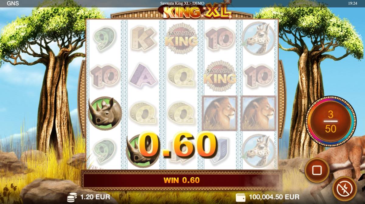 Savanna King XL: image of winning