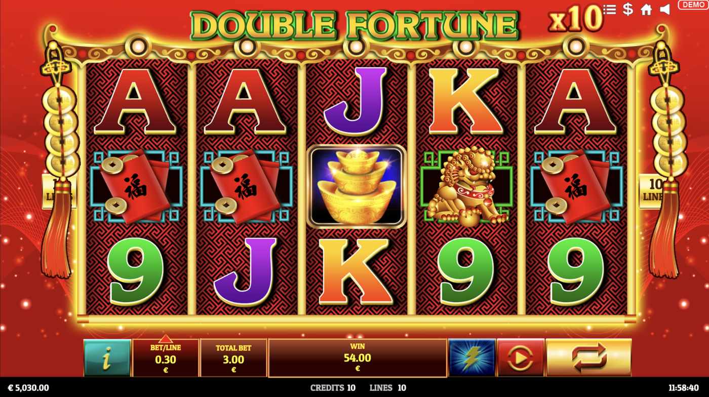 Double Fortune: image of winning