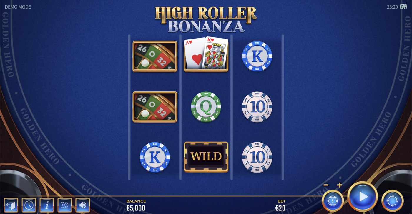 High Roller Bonanza: image of main menu